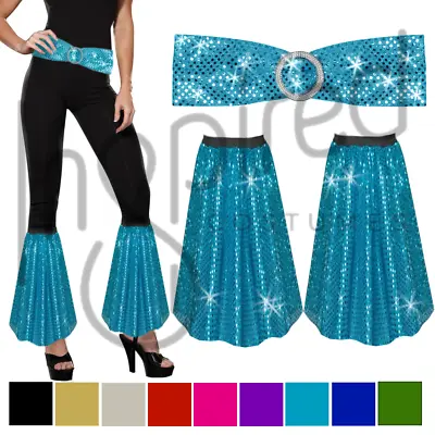 70's Fancy Dress Flares Costume Adult Party Dance Trousers • £14.99