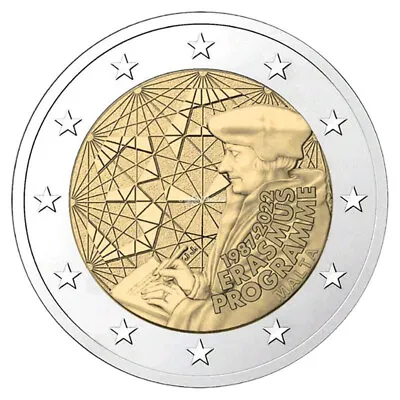 2022 Malta € 2 Euro UNC Coin Erasmus Program 35 Years - LOW MINTAGE! • $49.85