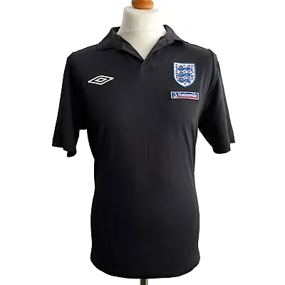 England 2010 Umbro Polo Shirt Training (L) International Football Soccer Top • £24.99