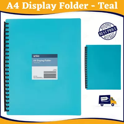 A4 Display Folder Display Book 20 Pockets Document Filing Office Supplies • $1.75