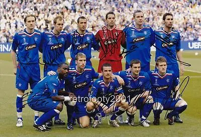 £4.79 • Buy Glasgow Rangers FC 2008 UEFA Cup Final Full Team Signed X 11 Re-print