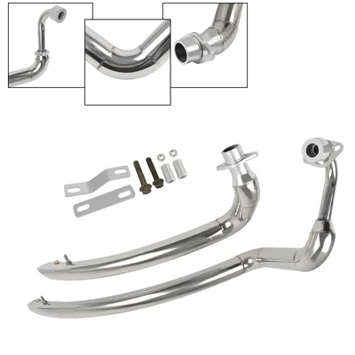 $268 • Buy Chrome Exhaust Pipes System For Yamaha V Star 650 XVS650 XVS400 Dragstar 650 USA