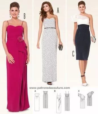 Burda Sewing Pattern Misses Evening Dress Corset Top Size 6-18 • £6.34