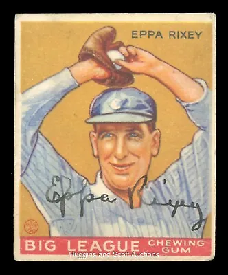 Eppa Rixey 1933 Goudey RC Rookie JSA LOA Auto Autograph HoF POP 3 VERY RARE D.63 • $35000