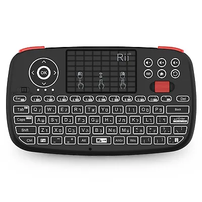 Rii I4 Hebrew Bluetooth Portable Mini Wireless Keyboard With Backlit Keypad • $24.99