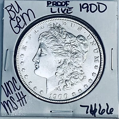 1900 Bu Gem Morgan Silver Dollar Unc Ms++ Genuine U.s. Mint Rare Coin 7466 • $0.01