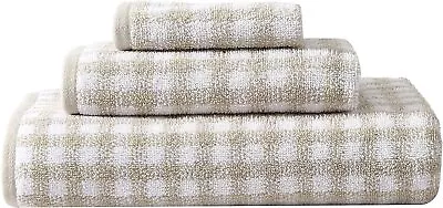 Laura Ashley- Towel Set Absorbent & Fade Resistant 3 Piece Ginny Beige  • $56.99