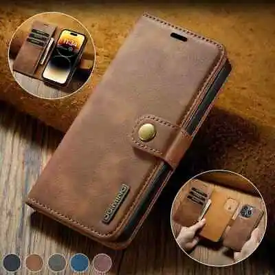DG Ming Removoable Leather Wallet Card Slot Case Cover For IPhone 15 Pro Max 15 • $9.88