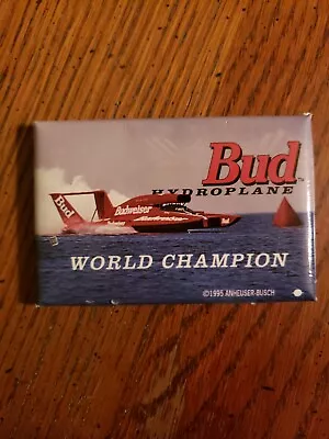1995 MISS BUDWEISER WORLD CHAMPION UNLIMITED HYDROPLANE Rectangle Pinback Button • $5