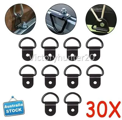 $18.60 • Buy 30PCS Black D-Ring Tie Down Stainless Steel Heavy Duty Anchor Point Universal AU