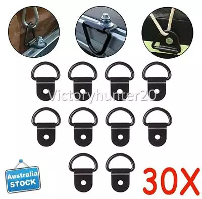 $15.38 • Buy 30PCS Black D-Ring Tie Down Stainless Steel Heavy Duty Anchor Point Universal AU