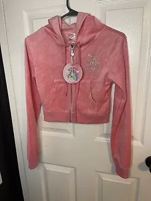 Dolls Kill X My Little Pony Bling Bling Pink Hoodie Size XXS Rhinestone Velour • $55