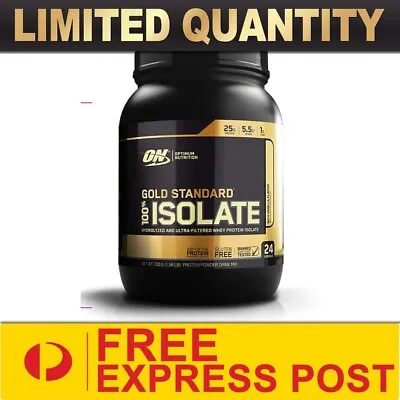 Optimum Nutrition Gold Standard 100% Isolate  24 Srv || Whey Wpi Protein Express • $66.45