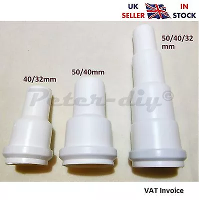 Push Fit Waste Plumbing Pipe Straight Reducer Extender White 32 40 50 Mm • £6.97