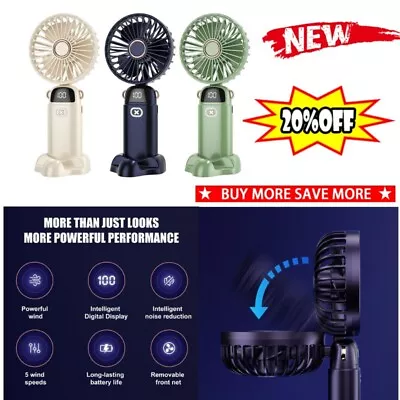 Mini Hand-held Fan Portable Folding Desk Fan Cooler Cooling-USB Rechargeable • £1.21