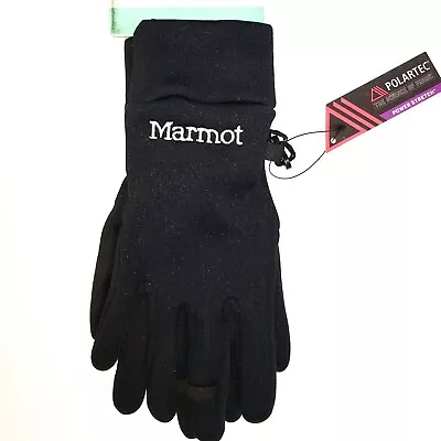 Marmot Women's Medium Power Stretch Touch Screen Compatible Black Gloves #12960 • $37.40