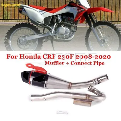 For Honda CFR230F 2008-2020 Black Slip On Steel Exhaust System Muffler Tip Pipe • $116.40