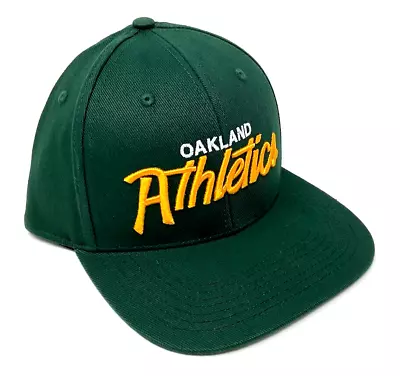 Mlb Oakland Athletics A's Green Adjustable Flat Bill Baseball Snapback Hat Cap • $17.95