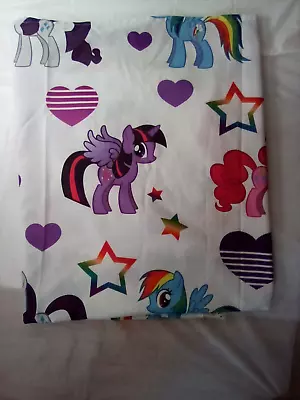 Franco My Little Pony Twin Bed Flat Sheet Kids 100% Polyeser Hearts Star Pony • $8.16