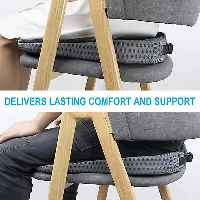 Universal Car Seat Cushion Thick Wedge Memory Foam Office Chair Comfort Pad Mat • £17.89