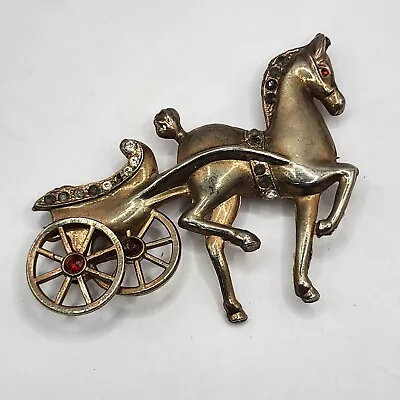 Vintage Horse Brooch Carriage Pot Metal • $39.99