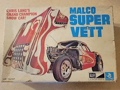 Vintage OPEN BOX! MPC Malco Super Vette Model Kit 1/25 Scale - Original Issue • $9.95
