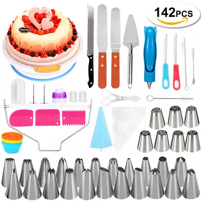 142PC Permium Cake Decorating Equipment Tools Cake Making Kits Baking Tool • £39.20