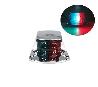 Pactrade Marine NAV Red Green Chrome Plated Housing Bi-Color Bow Light Bulb • $11.99