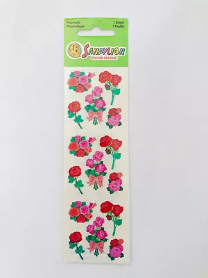 VTG Sandylion Stickers Hearts Lips Roses Kromekote Prismatic *You Choose* • $7.95