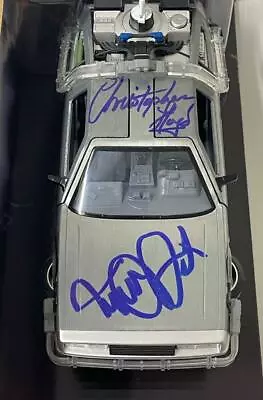 Michael J Fox Christopher Lloyd Signed Back To The Future 1:24 Delorean Beckett • $1197.77