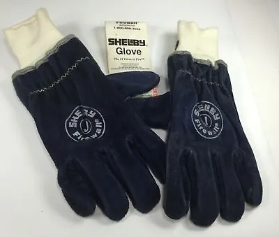 New Shelby 5227 Jumbo Midnight Blue Cowhide XXL PR Firefighters Gloves!  • $71.95