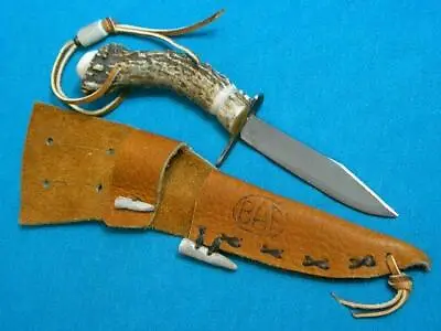 Vintage Bruce Fry Baf 3626 Custom Stag Mountain Man Hunting Skinning Bowie Knife • $129.99