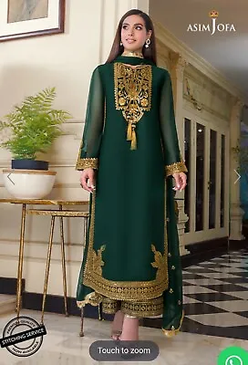 £64 • Buy Asim Jofa Original Stitched Shalwar Kameez Pakistani Indian Wedding Party Dress