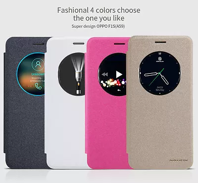 OPPO F1S Case Nillkin PU LEATHER CASE Sparkle Series Case Cover For OPPO F1S • $14.99