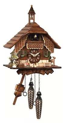 Quartz Cuckoo Clock Black Forest House EN 429 Q • $281.98