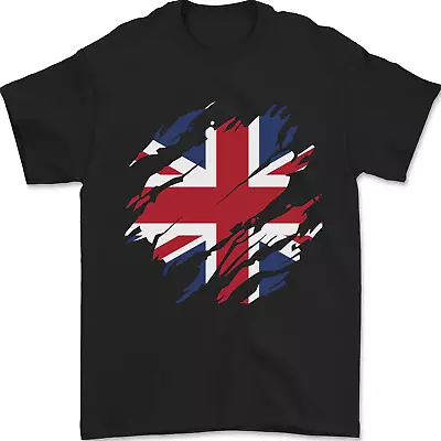 Torn British Flag Union Jack Britain Mens T-Shirt 100% Cotton • £7.49