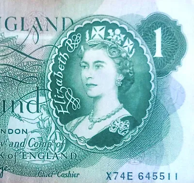 £4.99 • Buy QUEEN ELIZABETH II 1960's-1970's BANK OF ENGLAND ONE POUND £1 NOTE 