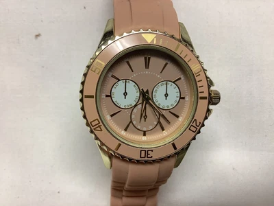 £4.95 • Buy Girls Womens Fashion Wristwatch Chronograph Style Salmon Pink Vgc New Battery