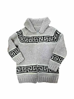 Vintage Cowichan Sweater Big Lebowski Zip Up Cardigan L/XL UNISEX • $153.81