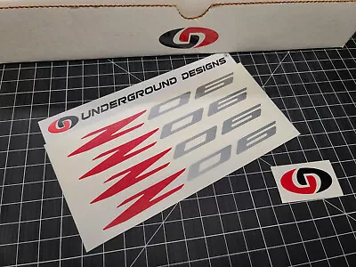 Z06 Decals (4pk) Corvette Racing 6  Accent Stickers C5Z C6Z C7Z C8Z Trim LSX LTX • $13.95