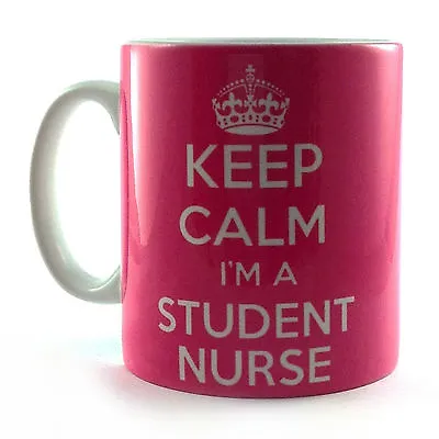 £8.99 • Buy Brand New Keep Calm I'm A Student Nurse Pink Gift Mug Cup And Carry On Retro 