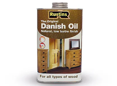 Original Danish Oil Rustins 500ml Natural Soft Lustre Finish For All Wood Types • £13.69