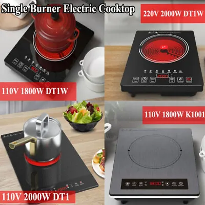 Portable Electric Stove Top One Burner Electric Cooktop Hot Plate Touch Control • $43.69