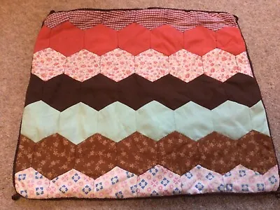 Vintage Granny Patchwork Hexagonal Zipped Cushion Cover. Camper Van • £9.90