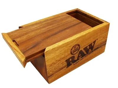 £22.99 • Buy RAW Large Acacia Wooden Storage Box - With Sliding Lid - Stash Box