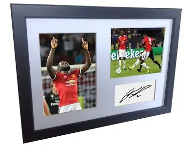 12x8 Signed Romelu Lukaku Manchester United Photo Picture Frame Autograph Gift • £25