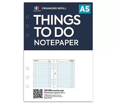 Filofax A5 Compatible Things To Do Notepaper Organiser Refill Insert • £3.50