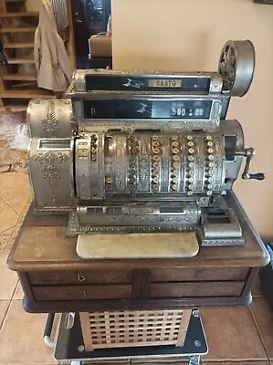 Rare  Huge National Vintage Cash Register • $2755