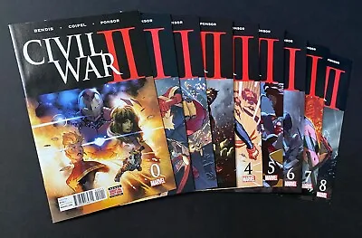 Civil War 2 #0 1 2 3 4 5 6 7 8 (Marvel Comics) Bendis Complete Lot - NM • $19