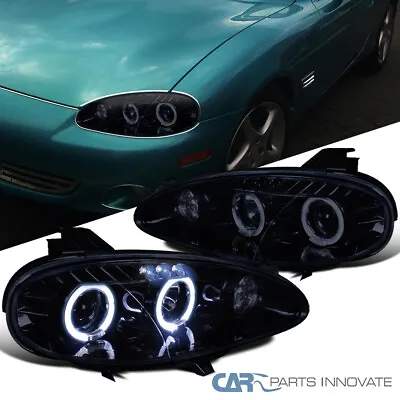 Glossy Black For 01-05 Mazda Miata MX5 Smoke LED Halo Projector Headlights Lamps • $206.95